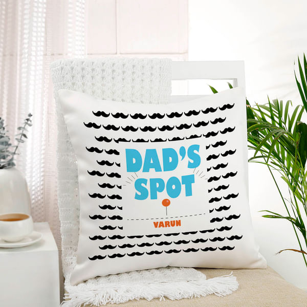 Father's Day Personalized Dad's Spot Cushion