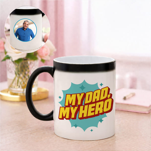 Father's Day Personalized My Dad, My Hero Magic Mug