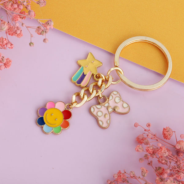 Floral Aura Keychain For Kids