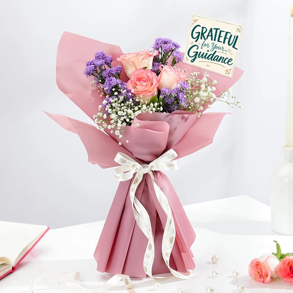 Floral Gratitude Bouquet for Teacher's Day