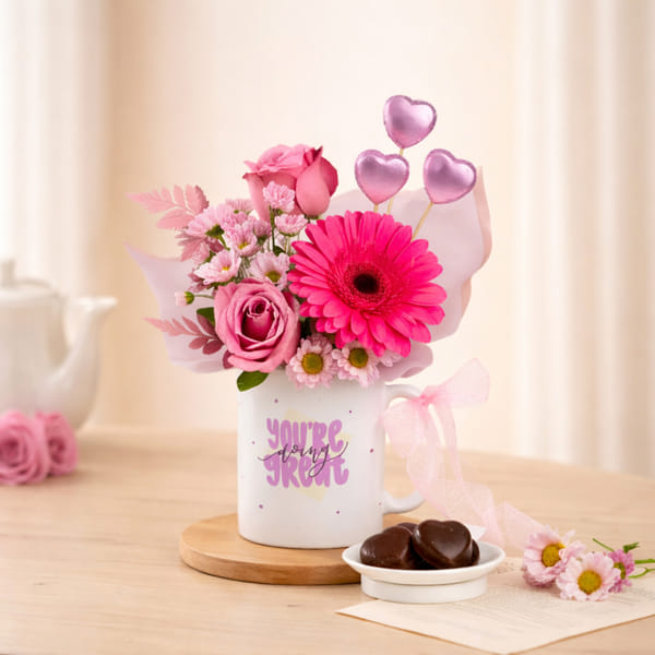Floral Mug Arrangement Set
