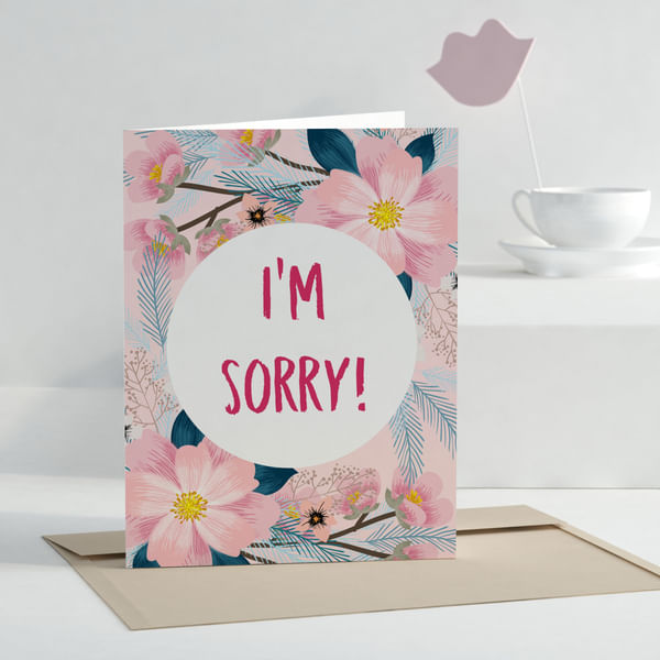Floral Personalized I'm Sorry Greeting Card