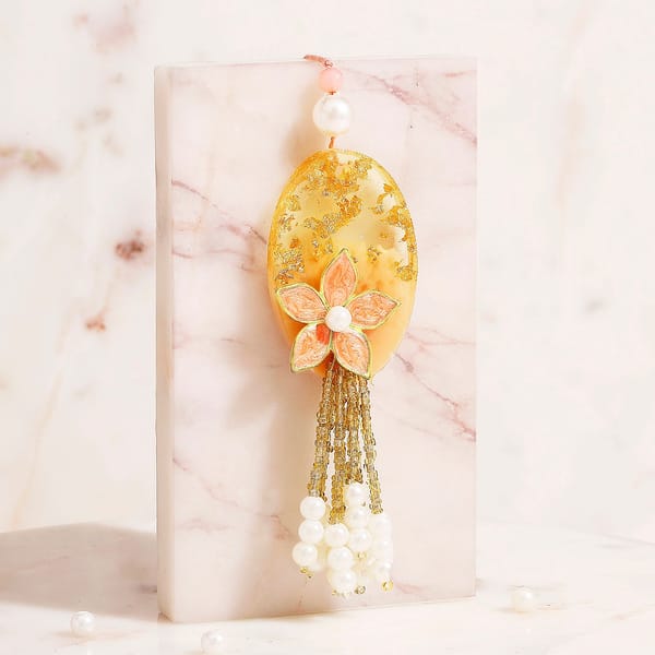 Floral Resin Lumba Rakhi