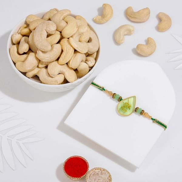 Floral Resin Rakhi Gift Combo
