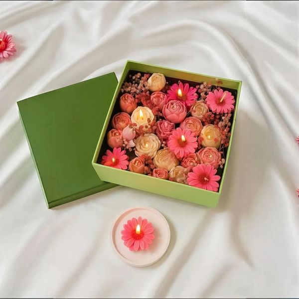 Floral Soy Wax Candles Box