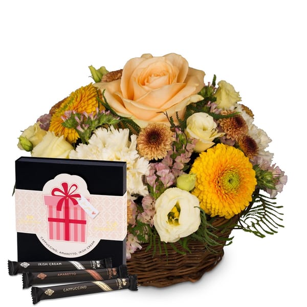 Flower arrangement 'Bright Surprise' with Gottlieber Hueppen