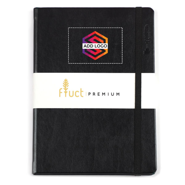 Fluct A5 Black Premium Diary - Customized with Logo