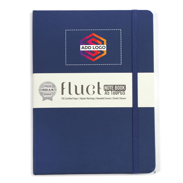 Fluct A5 Blue Diary - Customized with Logo