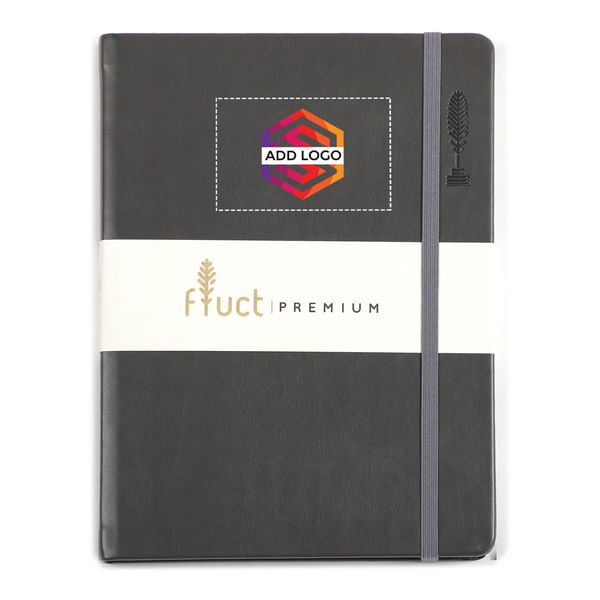 Fluct A5 Dark Grey Premium Diary - Customized with Logo