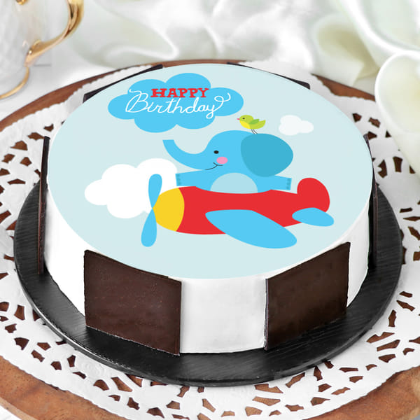 Flying Elephant Birthday Cake