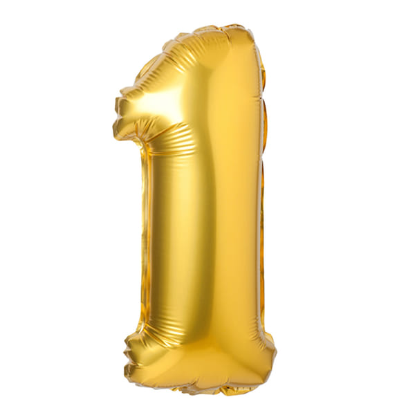 Foil Balloon Number 1 (Deflated)
