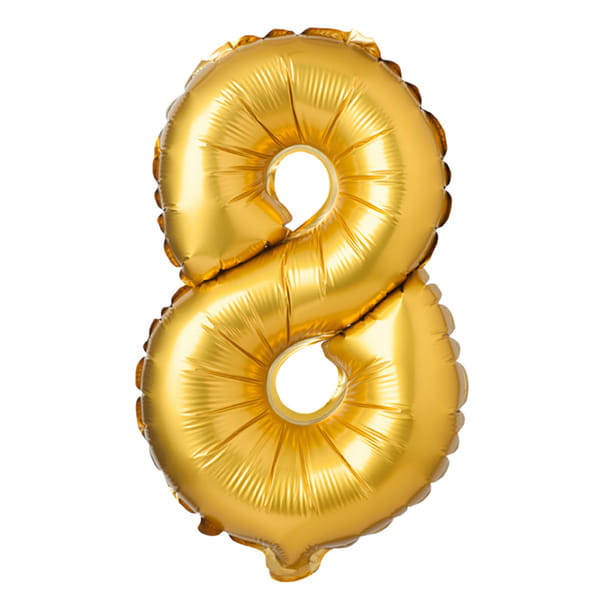 Foil Balloon Number 8 (Deflated)