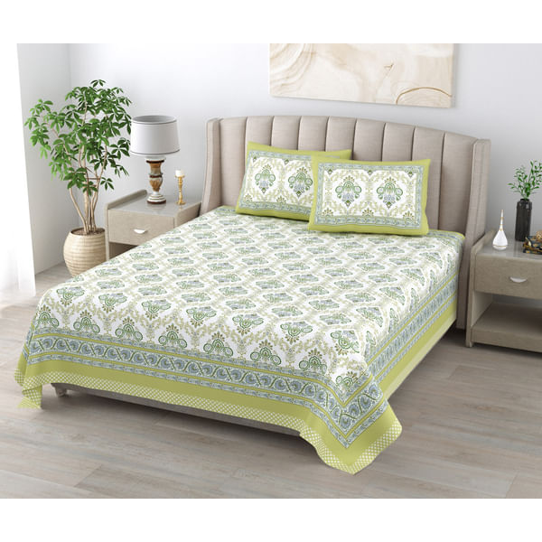 Forest Whisper Double Bedsheet And Pillow Cover Set