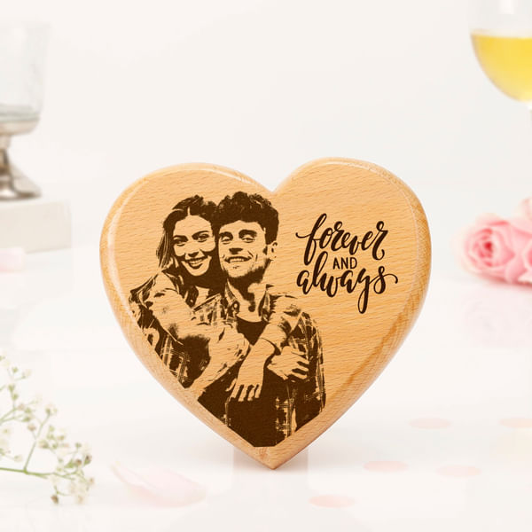 Forever And Always Personalized Heart-Shaped Plaque