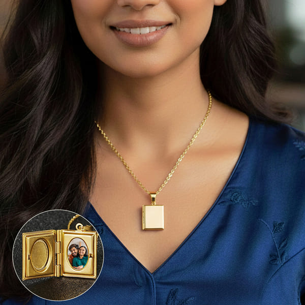 Forever Close Personalized Photo Locket Necklace