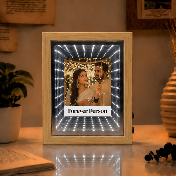 Forever Person Personalized Infinity Mirror Frame