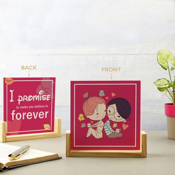 Forever Promise Couples Sandwich Photo Frame