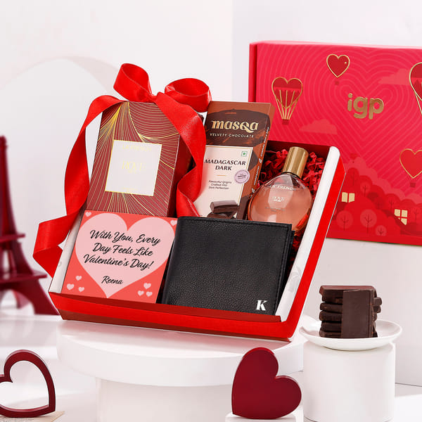Forever Valentine Personalized Gift Hamper For Him