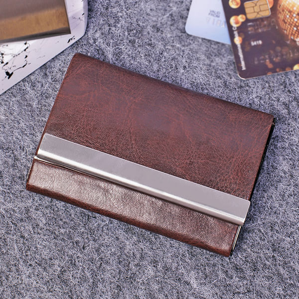 Formal Brown Business Card Holder