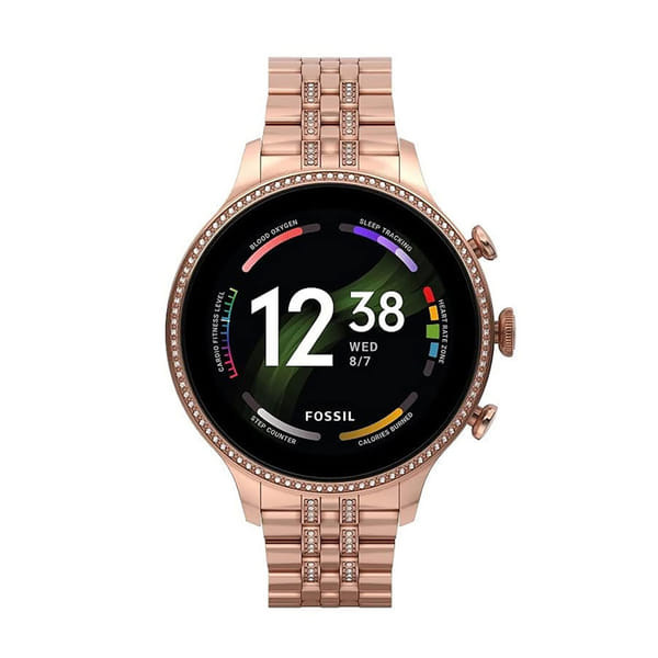 Fossil FTW6077 Gen 6 Smartwatch with AMOLED Rose Gold Tone SS
