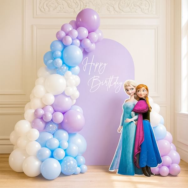 Frozen Theme Happy Birthday Backdrop