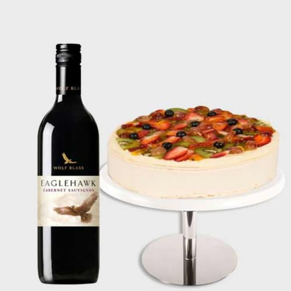 Fruit Cake & Wine Combo