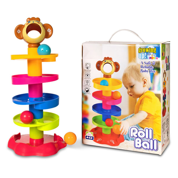 Fun And Colourful Monkey Roll Ball Toy