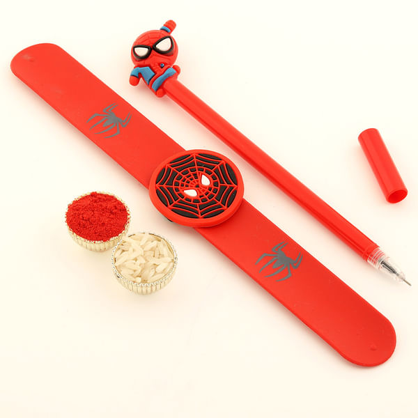Fun Red Spidey Rakhi Hamper For Kids