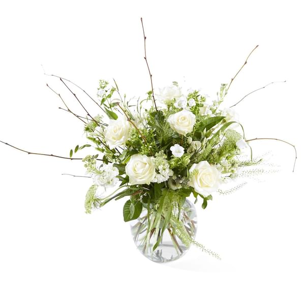 Funeral bouquet: Farewell; funeral bouquet inclusive vaas.