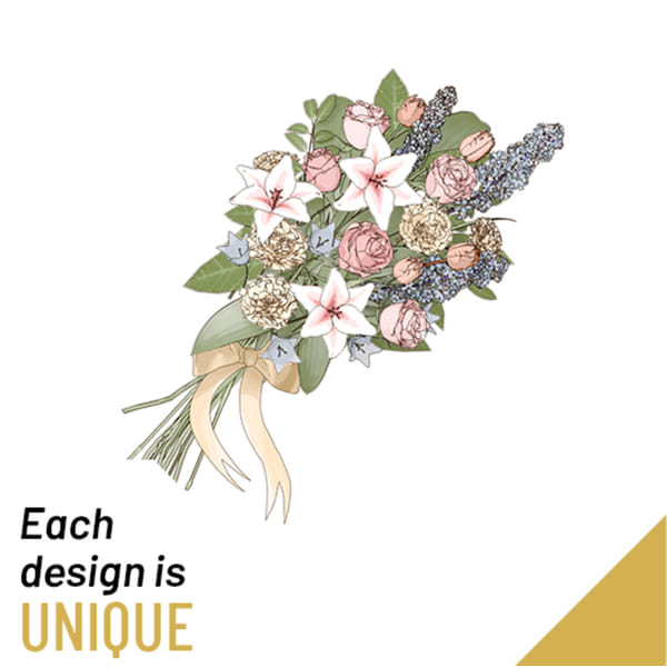 Funeral Sheaf with Ribbon