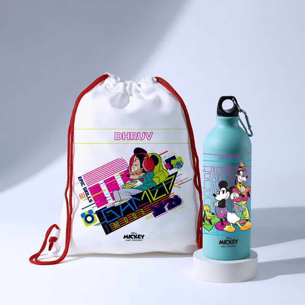 Gamer Mickey - Bag And Bottle Combo - Personalized
