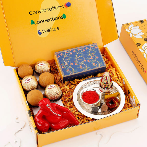 Ganesha And Sweet Delights Hamper