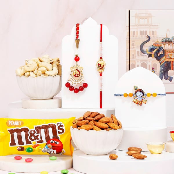 Ganesha & Krishna Family Rakhi Hamper