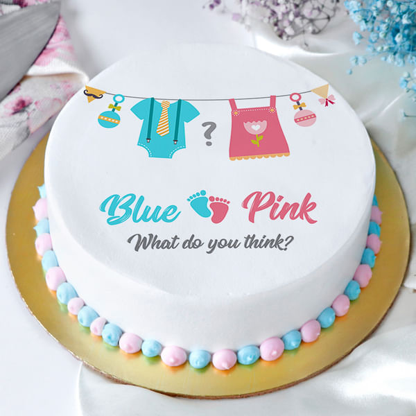 Girl or Boy Baby Shower Poster Cake