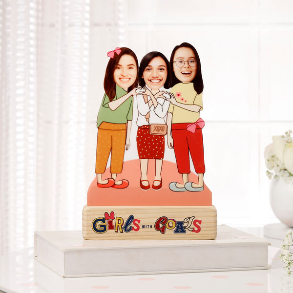 Girls With Goals Personalized Caricature