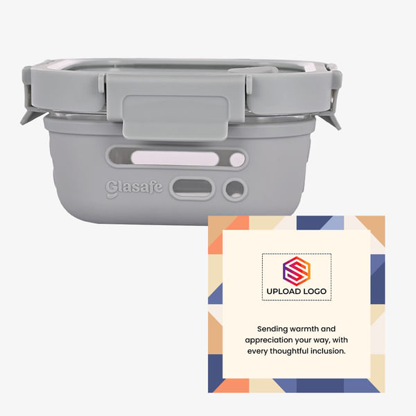 Glasafe SecureSeal Glass Lunch Box With Silicone Sleeve