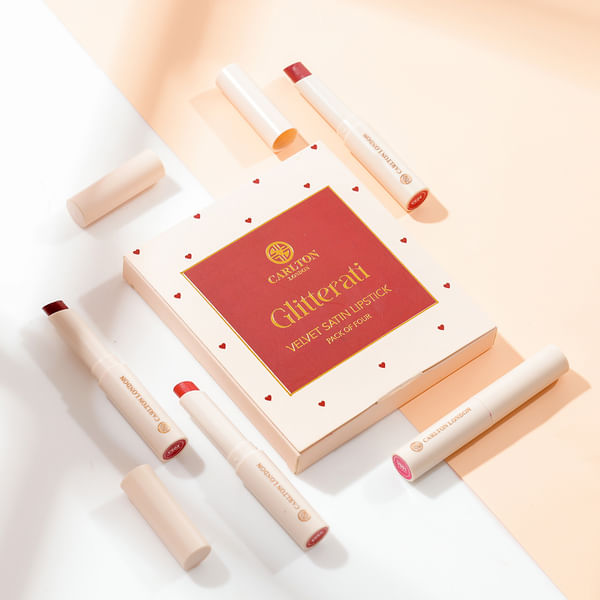 Glitterati Velvet Satin Lipsticks - Set Of 4