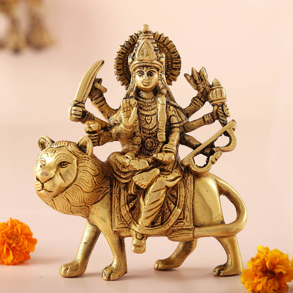 Goddess Brass Durga Maa Idol