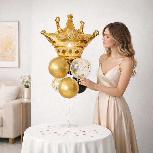 Gold Crown Balloon Arrangement