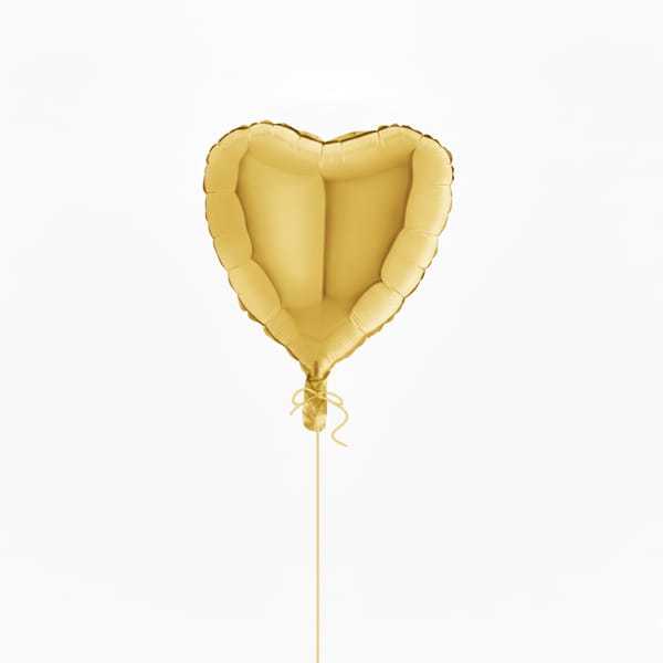 Gold Heart Foil Balloon