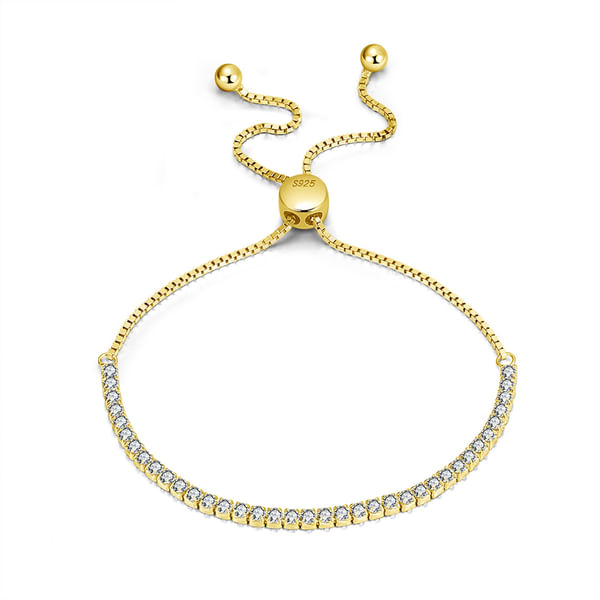 Gold-Plated Tennis Chain Bracelet