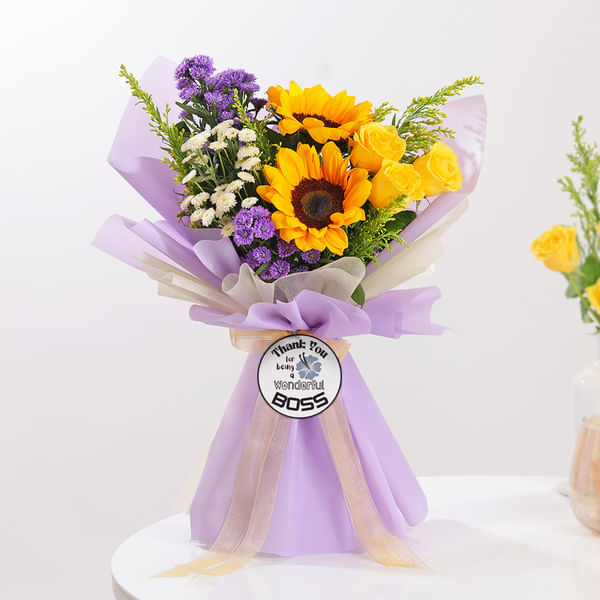 Golden Appreciation Boss Day Bouquet