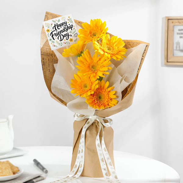 Golden Glow Flowers For Friendship Day