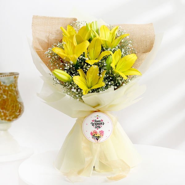Golden Grace Women's Day Bouquet