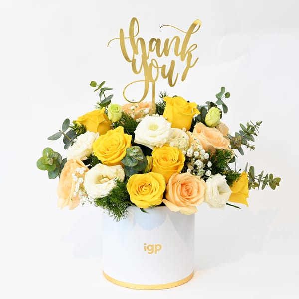 Golden Gratitude Floral Arrangement