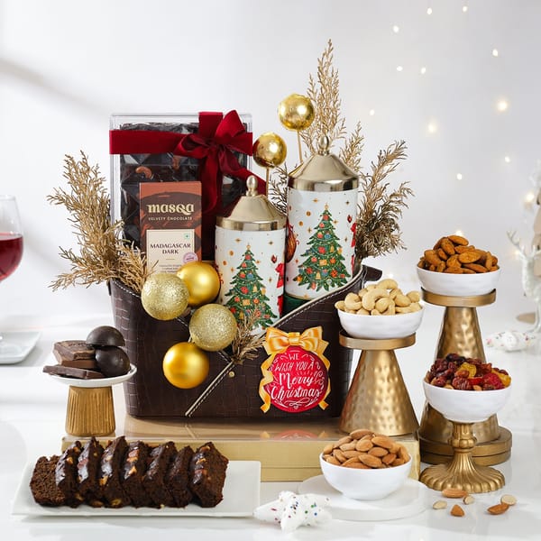 Golden Harvest Christmas Gift Basket