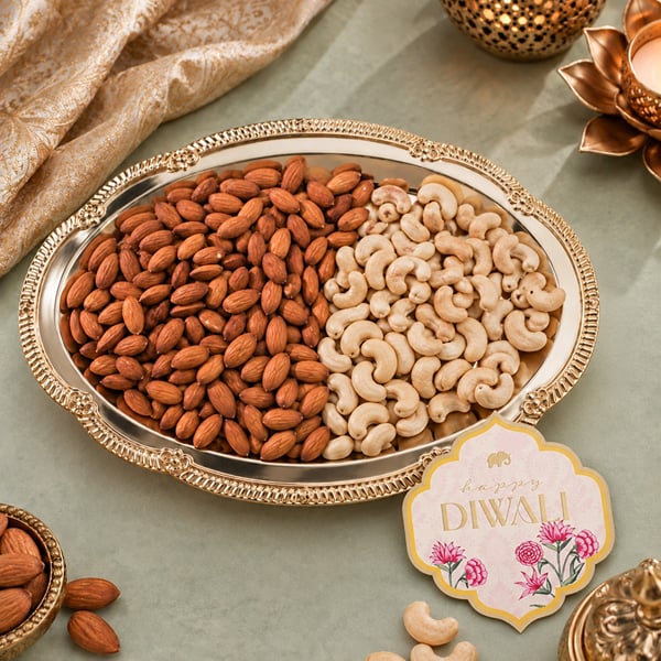Golden Harvest Diwali Dry Fruit Tray