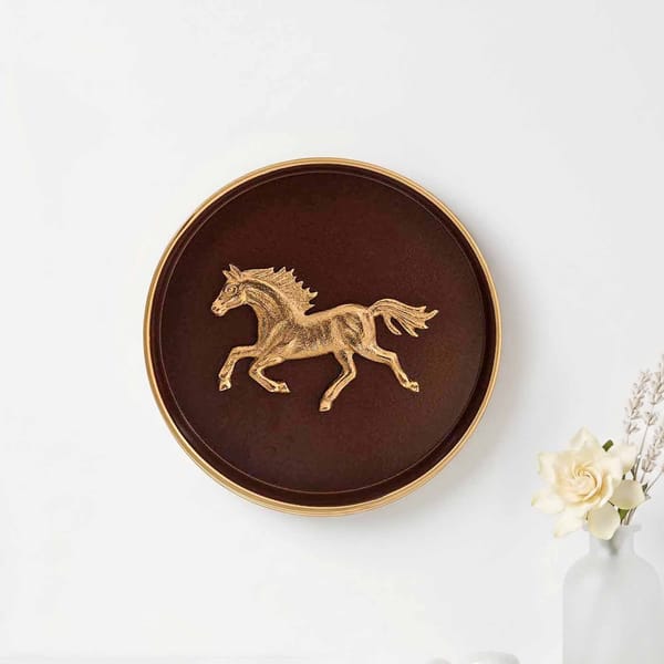 Golden Horse Wall Plate
