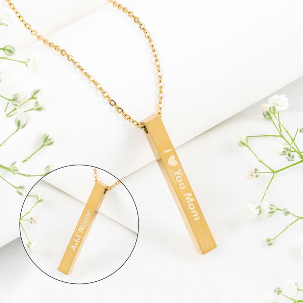 Golden Love Personalized Pendant For Mom