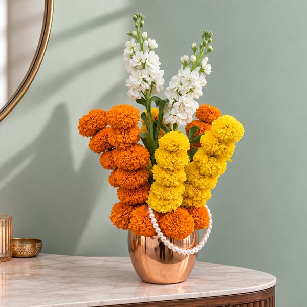 Golden Luxe Marigold Arrangement